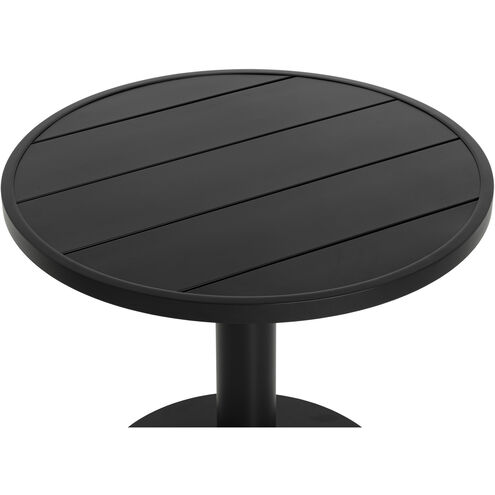 Merano 36 X 30 inch Black Outdoor Bistro Table, Round